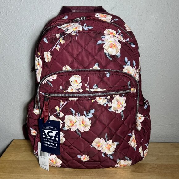 Vera Bradley Campus Backpack in Bloom and Branches NWT Performance Twill - Picture 1 of 12